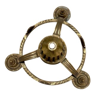 Antique Art Deco Style Bronze 3-Light Ceiling Light Plate For Sale