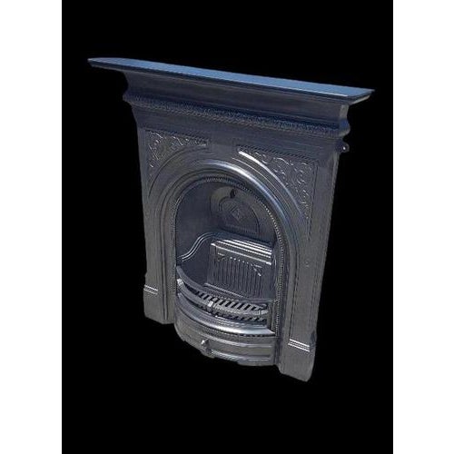 Victorian Cast Iron Fireplace with Arched Opening For Sale - Image 3 of 18