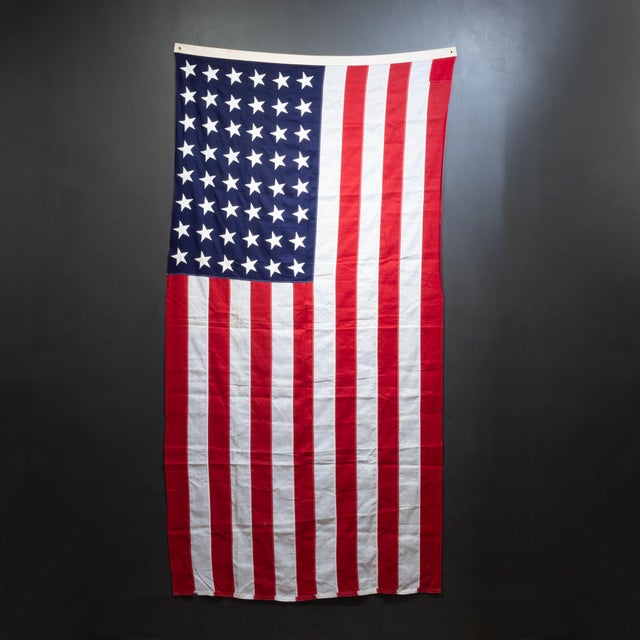 American Large Vintage American Flag With 48 Stars c.1940-1950-Valley Forge Co. For Sale - Image 3 of 6