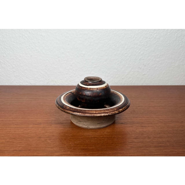Mid-Century Modern Mid-Century Modern Danish Studio Pottery Candleholder by Lise Eder for Lise Keramik, 1960s For Sale - Image 3 of 15