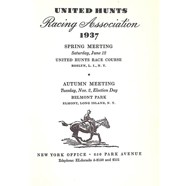 [33] pp. United Hunts Racing Association 1937 6 3/8" x 4 1/2"