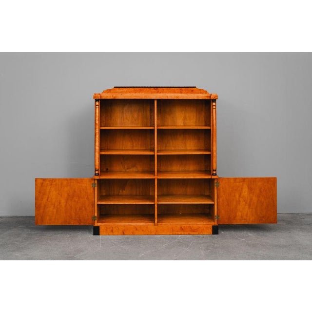 Biedermeier Style Bookcase in Birch For Sale - Image 3 of 18