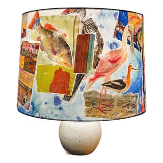 One-of-a-Kind Mixed Media Table Lamp For Sale
