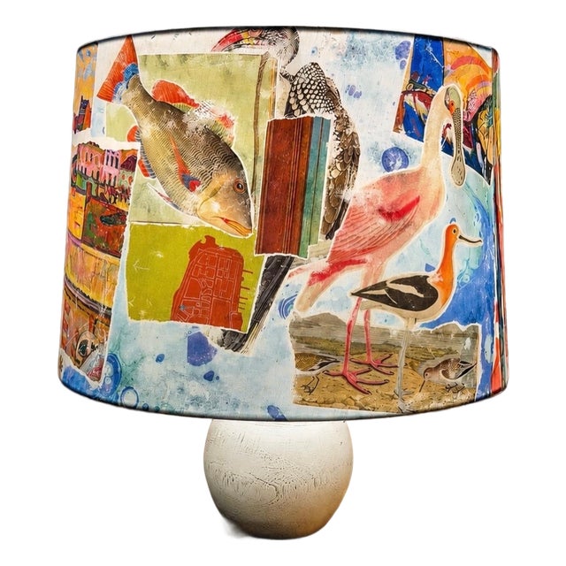 One-of-a-Kind Mixed Media Table Lamp For Sale