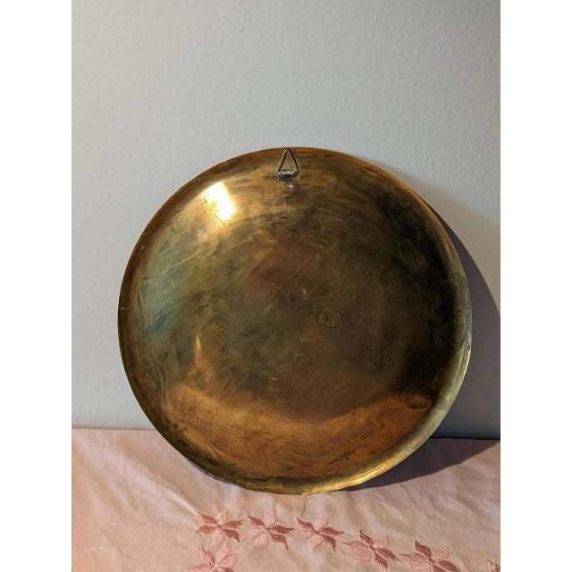 Traditional Mid Century Egyptian Decorative Plate Made of Copper For Sale - Image 3 of 5