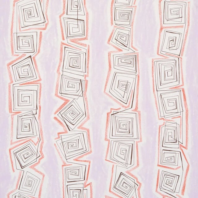 Schumacher Sample - Schumacher X Backdrop Taboo Wallpaper in Warm Lilac For Sale - Image 4 of 4