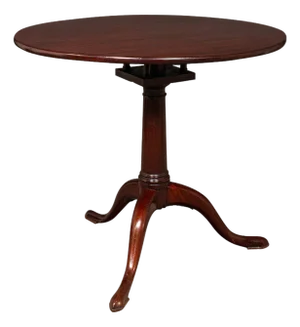 Antique Tripod Table, English, Tilt Top, Side, Occasional, Wine, Lamp, Georgian