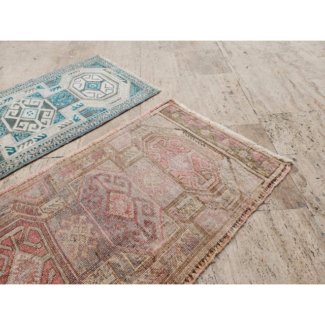 1980s Petite Turkish Hand-Knotted Wool Rugs - a Pair For Sale In Philadelphia - Image 6 of 8