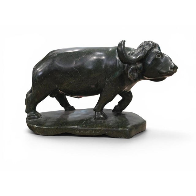 Hand-Carved Serpentine Sculpture by Fabian Musiwa, Zimbabwe, 1970s For Sale - Image 9 of 12