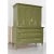 Transitional Mid Century Transitional Highboy Dresser by American of Martinsville in Olive Green - Newly Painted For Sale - Image 3 of 13