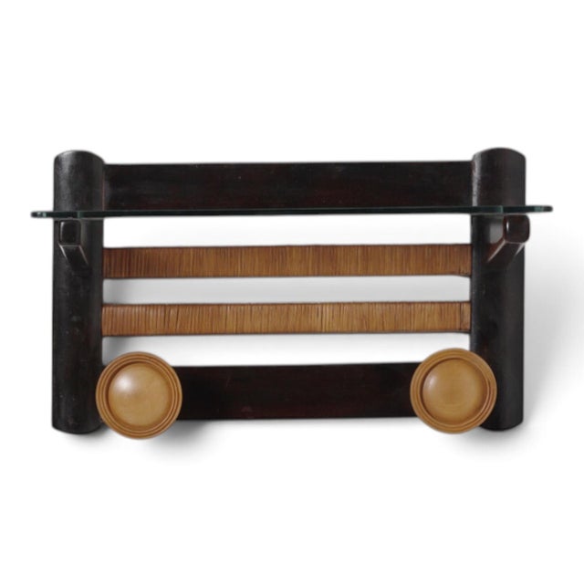 Art Deco Wood Wall Coat Hanger, Italy, 1940s For Sale - Image 6 of 6