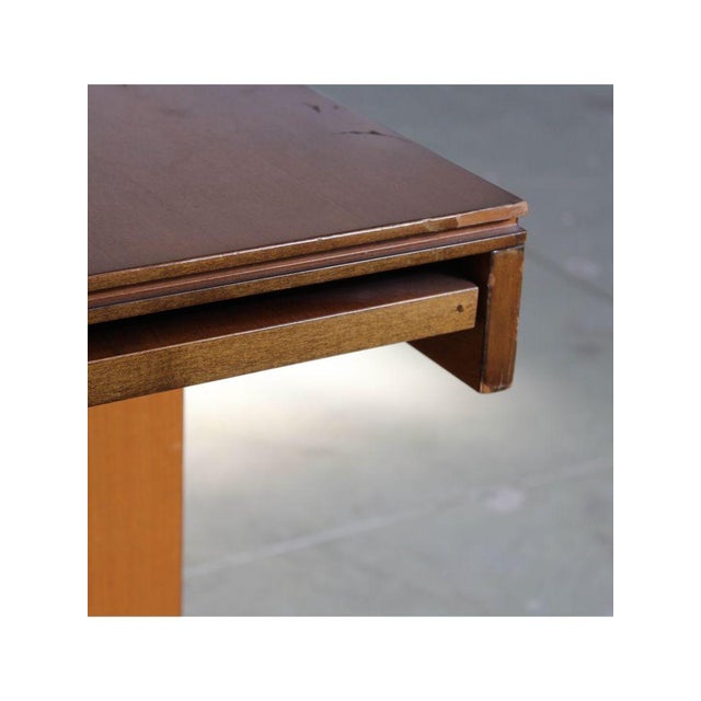 Wood Rectangular Table with Extensions from Asnaghi, Italy, 1960s-1970s For Sale - Image 7 of 14