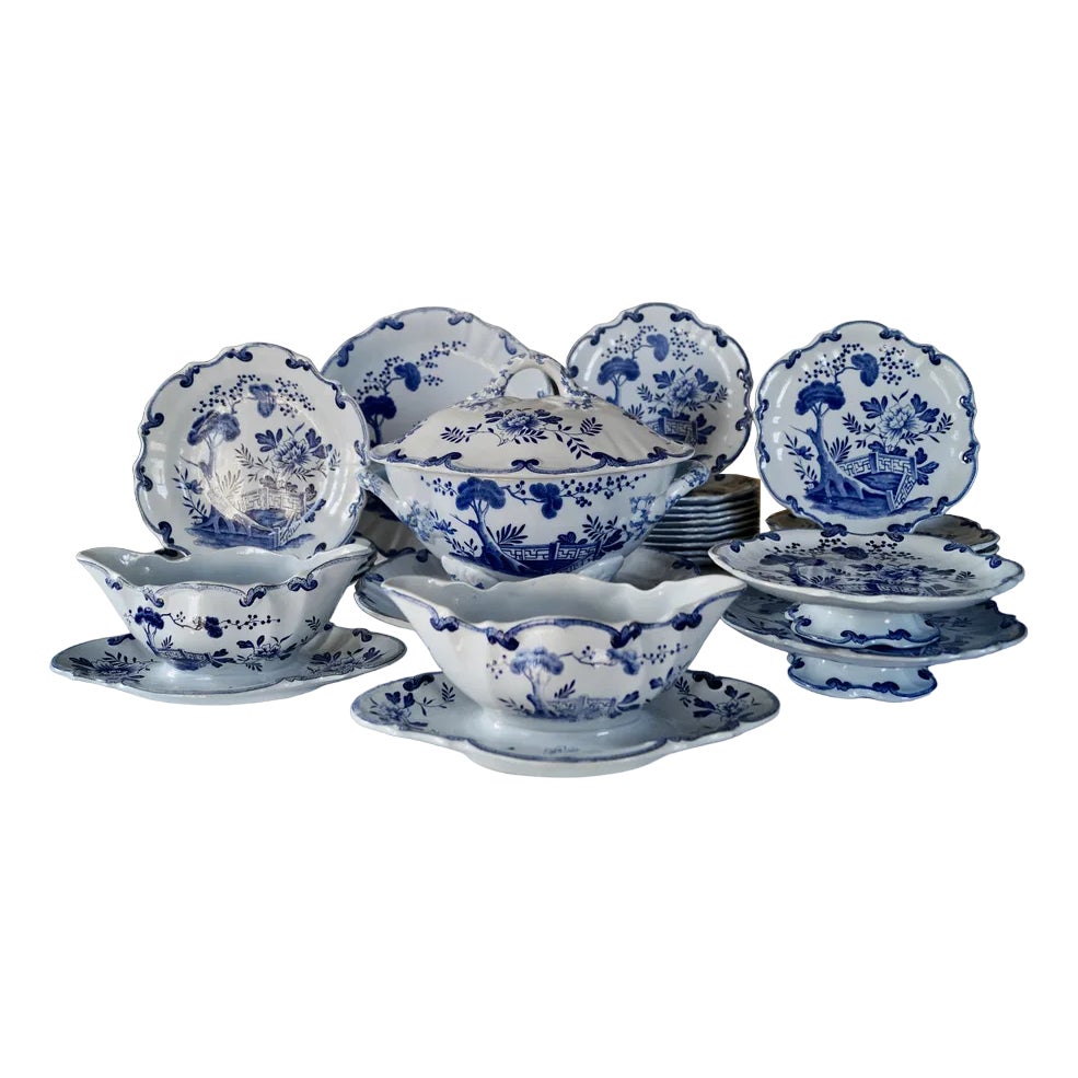 Antique Dutch Tableware, 1900, Set of 24 | Chairish