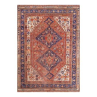 Pasargad Home Antique Qashgaie Area Rug, 5' 5'' X 8' 0'' For Sale
