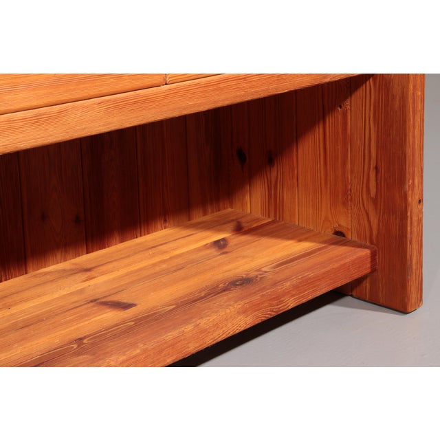 Brutalist Scandinavian Pine Cabinet by Hans Frydendal, 1970 For Sale - Image 11 of 12