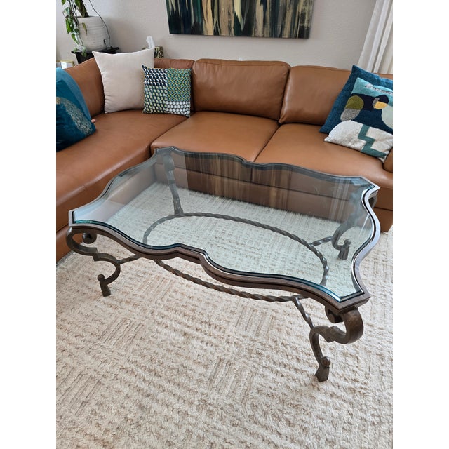 Burnt Umber 1940s French Art Deco Coffee Table in the Style of Gilbert Poillerat For Sale - Image 8 of 8