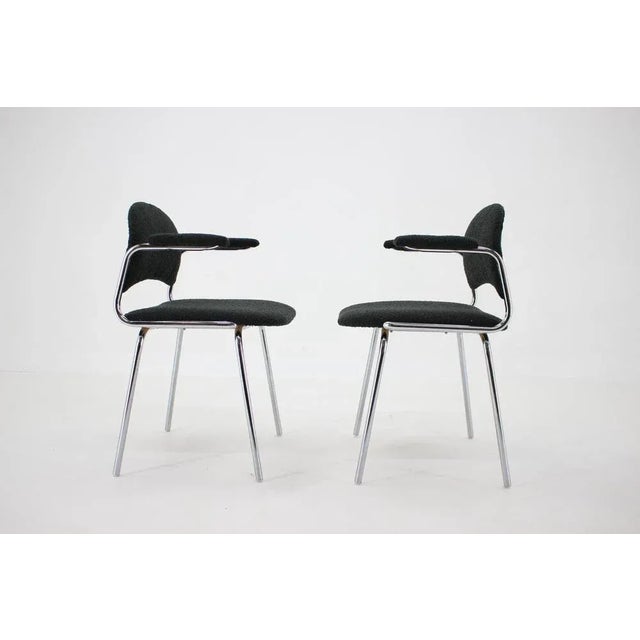 Set of Tubular Armchairs, Czechoslovakia, 1970s For Sale - Image 4 of 8