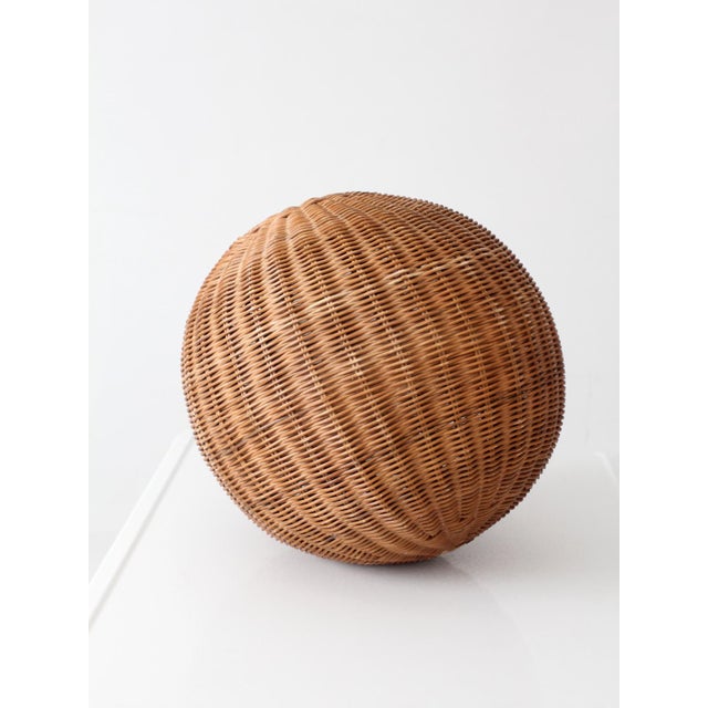 Vintage Wicker Orb Sculpture For Sale - Image 9 of 15