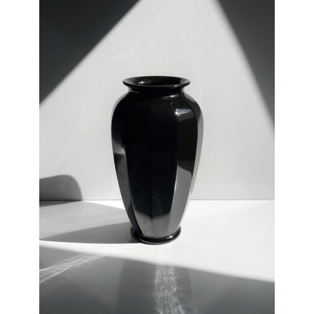 Art Deco Revival Ceramic Vase, 1980s For Sale - Image 6 of 6
