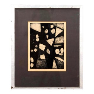 Julio daCunha Swing Back the Cock's Heart Engraving Etching on Paper 6/10 1960s For Sale