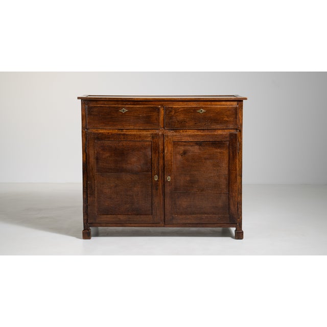 Brown Oak Buffet in Original Patina, Antique, France, Circa 1860 For Sale - Image 8 of 15