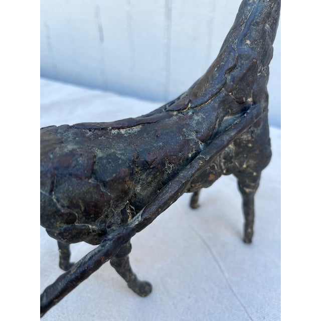 Figurative Mid-Century Bronze of a Horse With Sulky For Sale - Image 3 of 5