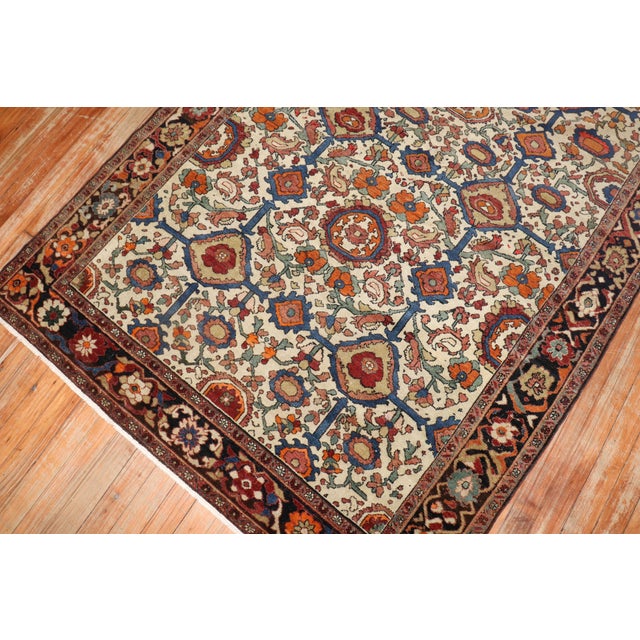 Early 20th Century Zabihi Collection Ivory Ground Malayer Accent Rug - 4'2" x 6'3" For Sale In New York - Image 6 of 8