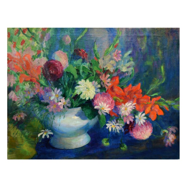 Elegant floral still life of a beautiful spring bouquet in an antique ivory soup tureen by Elizabeth Fitzgerald Forbes...