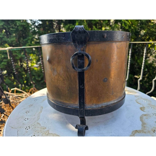 Art Deco Brass Fireplace Log Container, 1940s For Sale - Image 3 of 6