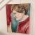 Impressionist Figurative Original Portrait Painting of a "Woman in Red" Midcentury For Sale - Image 12 of 12