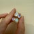 White Kai Fortune Rainbow Blue Moonstone Fire Opal Diamond Toi Et Moi Ring in 14k Solid Gold, size 7.5 For Sale - Image 8 of 8
