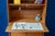 Vintage Chevron Marquetry Secretaire in Oak, 1950s For Sale - Image 12 of 18