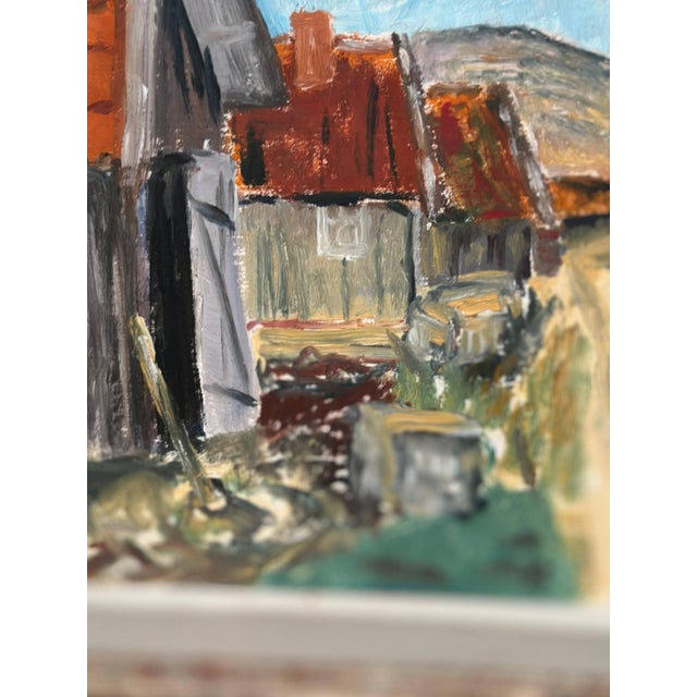 Swedish Artist, Rural Village, 1950s, Oil on Panel, Framed For Sale - Image 6 of 12