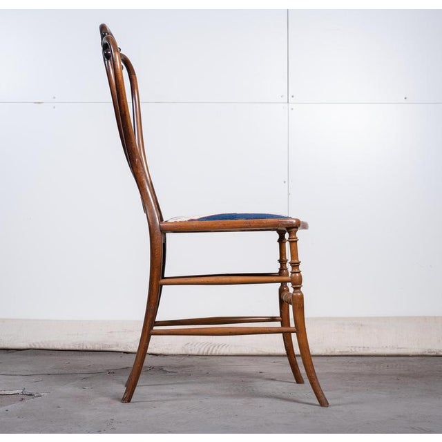 Wood Art Nouveau Beechwood Café Chairs by W. Giessing, 1930s, Set of 6 For Sale - Image 7 of 11