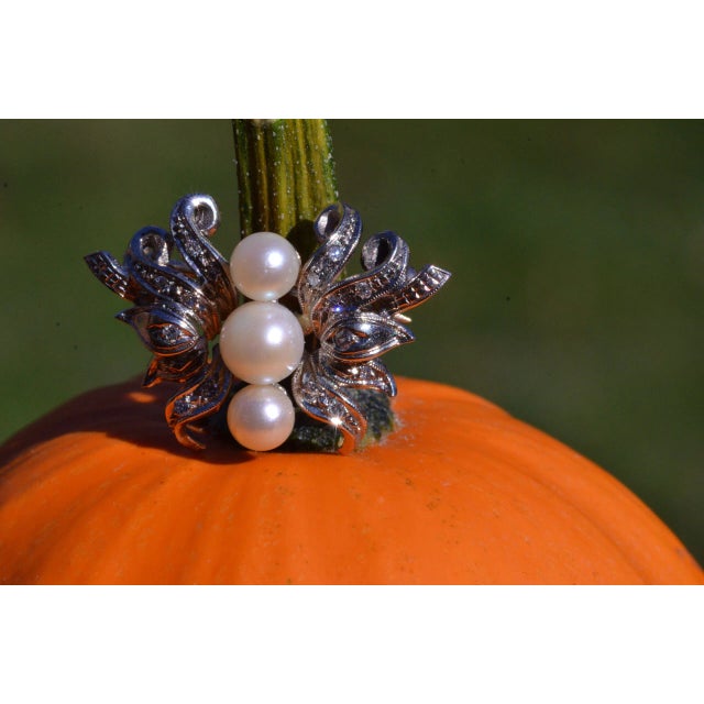 Early 20th Century Early 20th Century, The Erica: Antique Pearl and Diamond Pendant/ Pin Combination For Sale - Image 5 of 7
