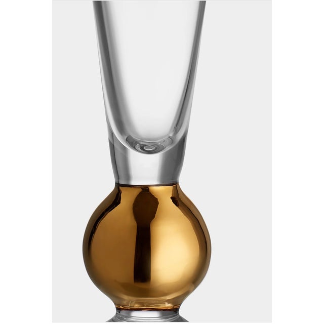 Contemporary 1990s Orrefors, Nobel Champagne Flutes by Gunnar Cyren - Set of 5 For Sale - Image 3 of 6