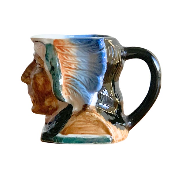 Folk Art Vintage Western Novelty Ceramic Creamer For Sale - Image 3 of 7