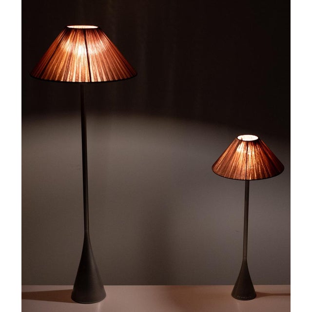 Metal Cinna Table Lamps in Cast Aluminum by Pascal Mourgue for Ligne Roset, 1980s, Set of 2 For Sale - Image 7 of 17
