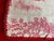 Antique French Red and White Toile De Jouy Fabric Panel With Country Landscape Scenes For Sale - Image 4 of 9