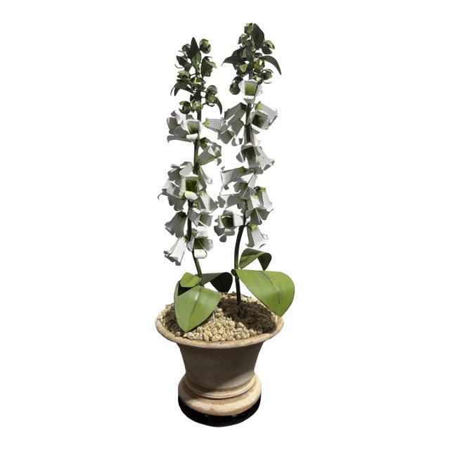 Late 20th Century Metal Foxglove Sculpture For Sale