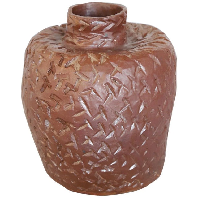 1970s Textured Ceramic Pot For Sale In Oklahoma City - Image 6 of 6