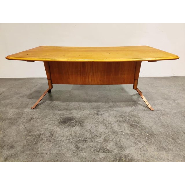 Mid-Century Curved Coffee Table, 1960s For Sale - Image 10 of 12