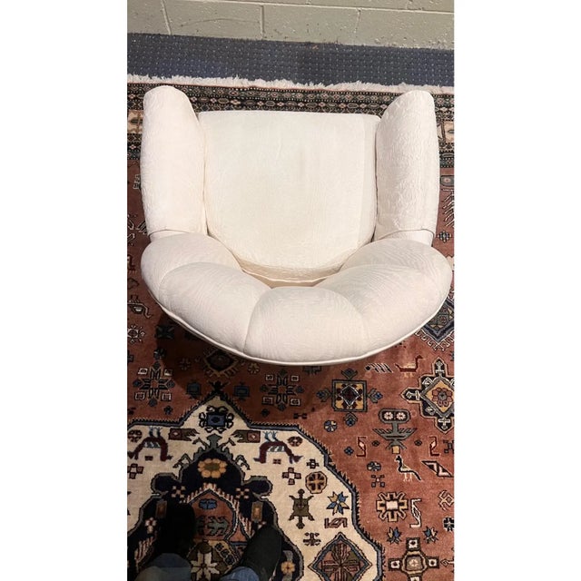 1990s Expressions Custom Furniture White Swivel Chair For Sale In Boston - Image 6 of 9
