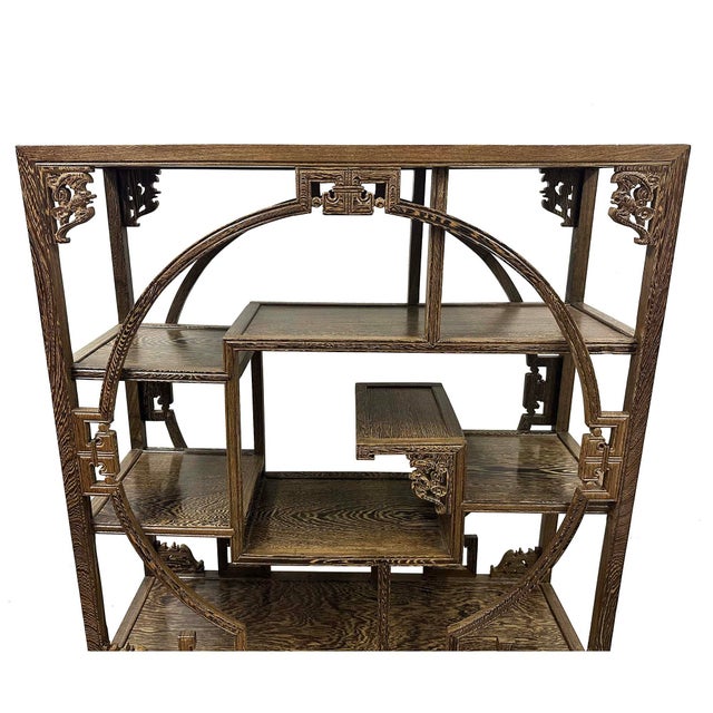 Chinese Vintage Chinese Traditional Curio Display Shelf/Multi-Treasure Cabinet For Sale - Image 3 of 15