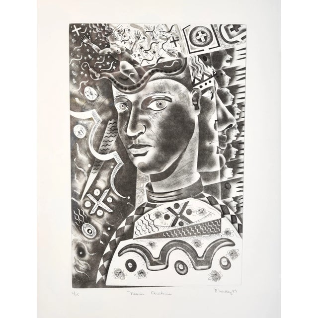 Numbered 11/15. Signed by artist Patrick Wadley and dated 1989. Wear to frame near corner. Full measurements: Height:...