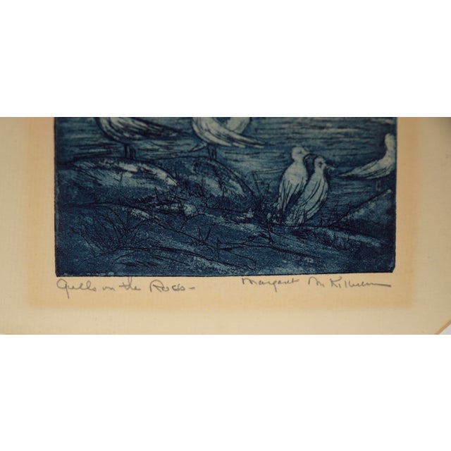 "Gulls on the Rocks" - Original Lithograph by Margaret M. Kilburn For Sale In Monterey, CA - Image 6 of 6