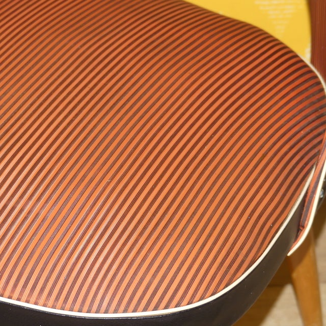 Red Striped Cocktail Chair, 1960s For Sale - Image 9 of 10
