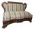 Mid 19th Century Elegant Empire/Victorian Armless Parlor Settee For Sale
