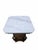Modern Mid 20th Century Hollywood Regency Style Marble Top Side Table With Fluted Brass Columns For Sale - Image 3 of 9
