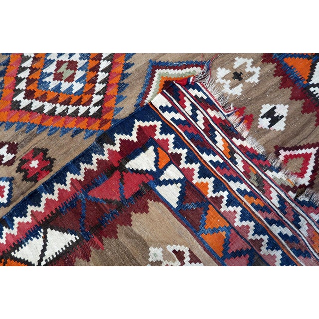 1930s, Handmade Antique Persian Ardabil Kilim Rug 4.5' X 6.5' For Sale - Image 4 of 16